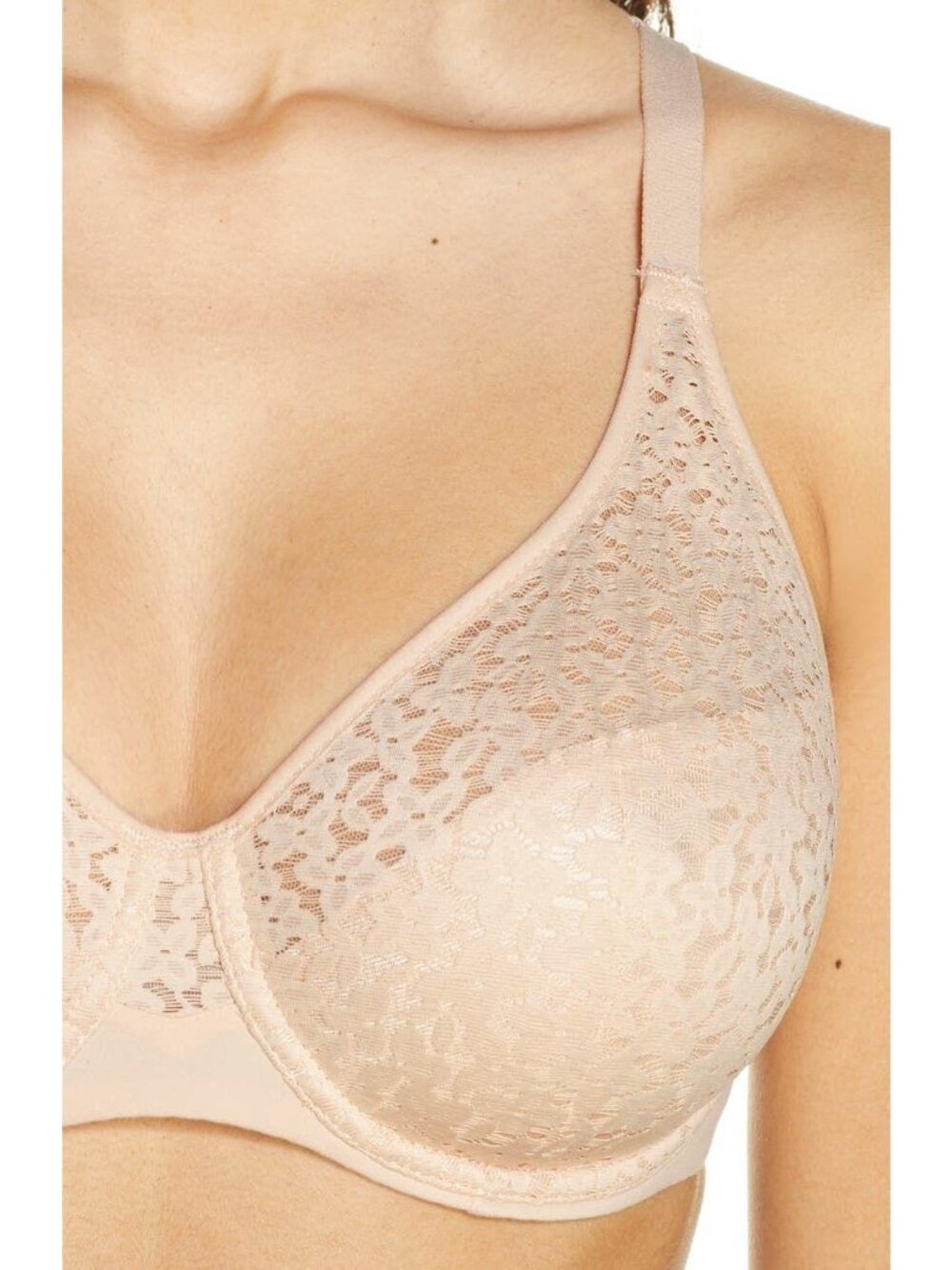 🆕 CHANTELLE Norah Underwire Non-Padded Bra 38DDD Nude Blush Beige #13F1 - Picture 4 of 12